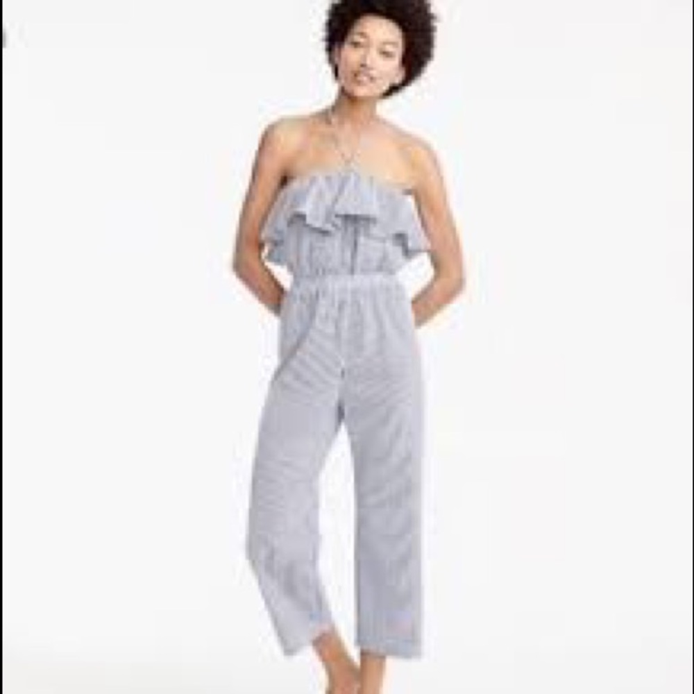 J.Crew Seersucker Jumpsuit NWT